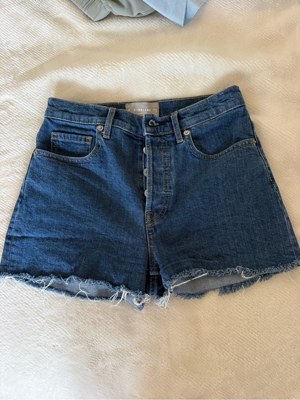 Everlane high waisted denim shorts